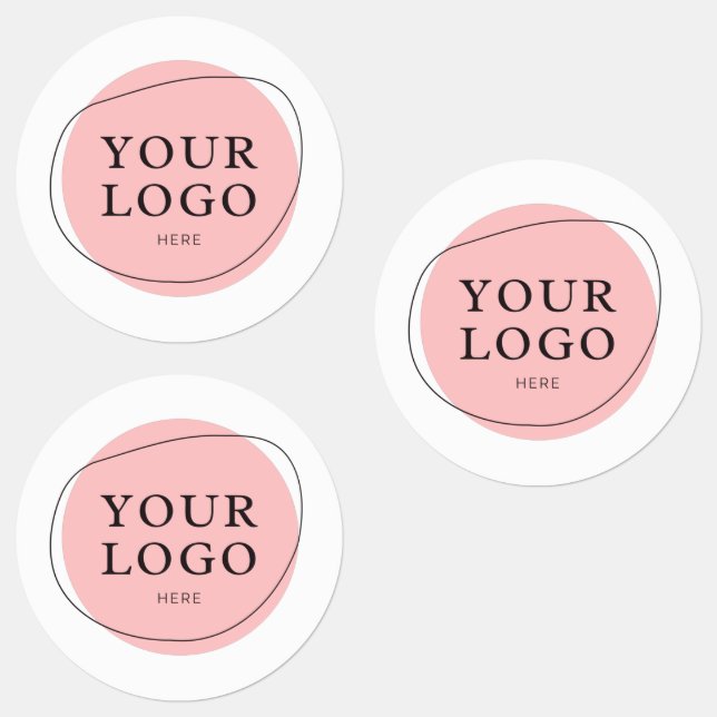 Personalised Round Business Logo Bulk Labels (Group)