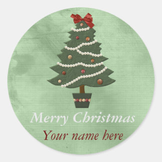 Personalised Round Christmas Sticker