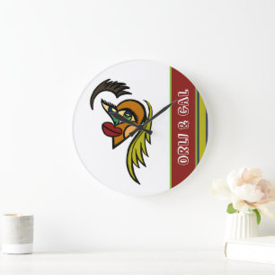 Personalised Round Heart Wall Clock