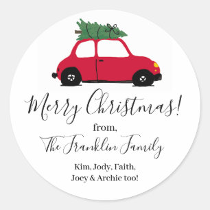 Personalised Round Holiday Gift Stickers