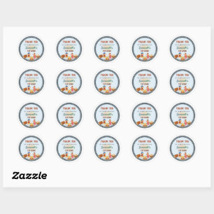 Personalised round Lohri-themed Sticker