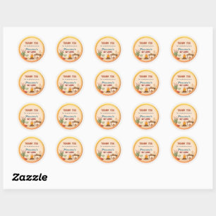 Personalised round Lohri-themed Sticker