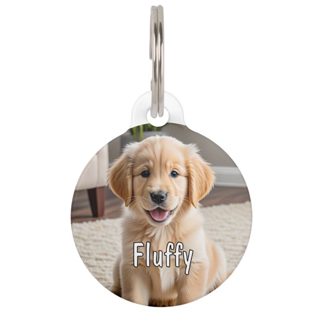 Personalised Round Pet Tag (Front)