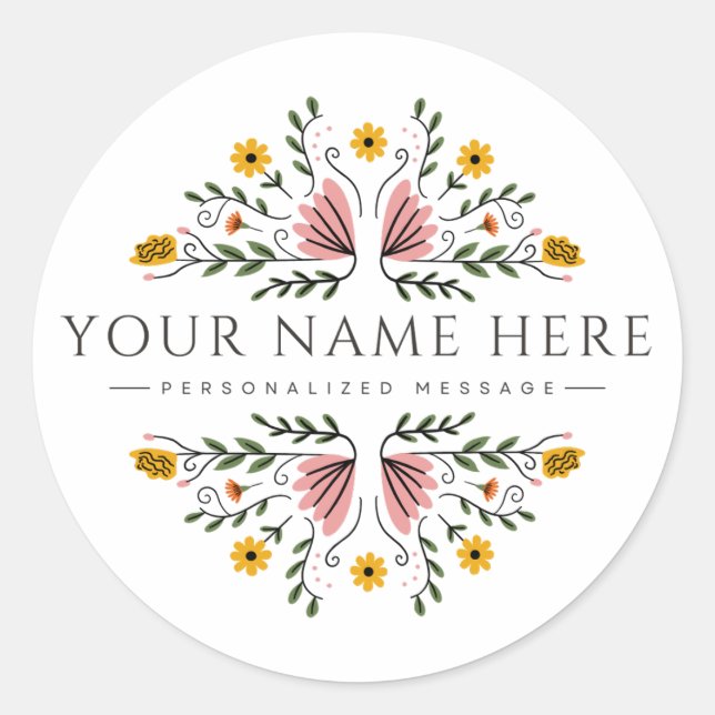 Personalised Round Stickers | Customisable Sticker (Front)