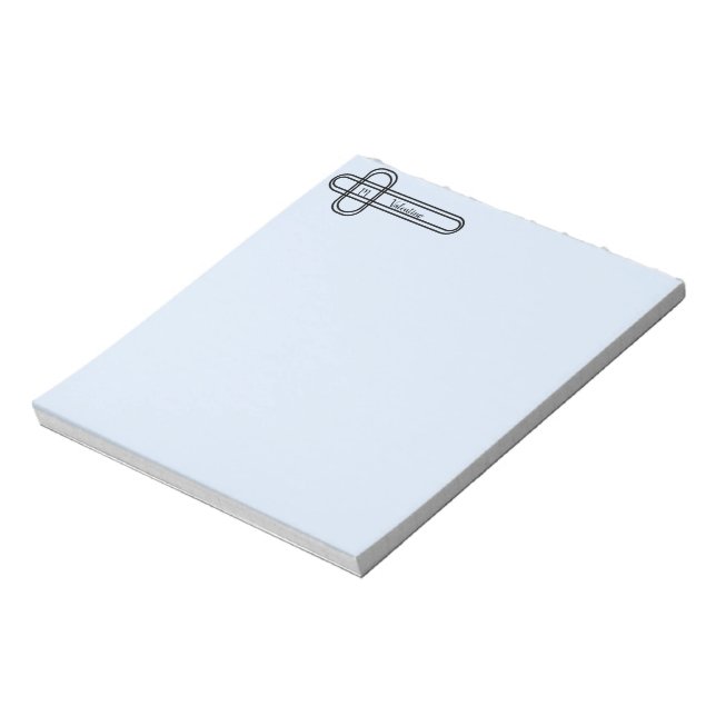 Personalised Rounded Squares Design Violet Notepad (Rotated)