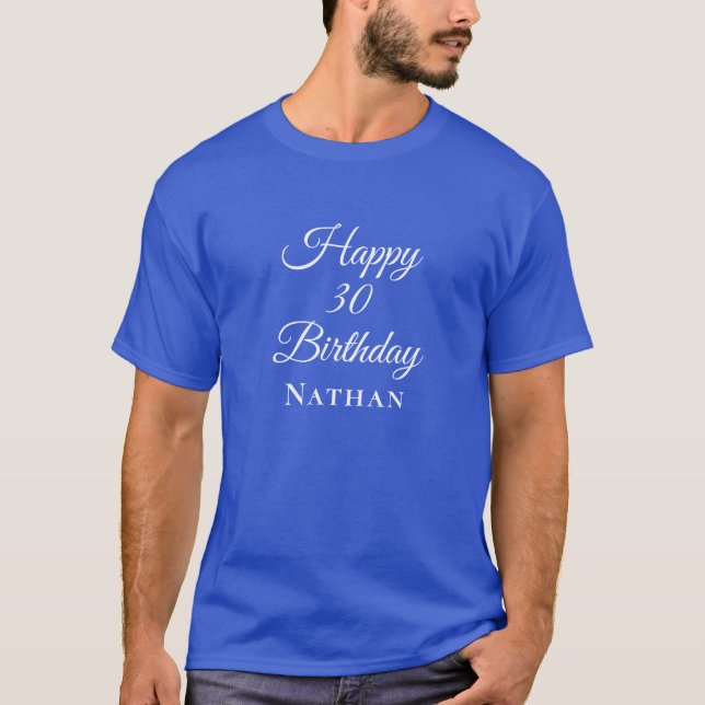 Personalised Royal Blue Unisex T-shirt - Custom (Front)
