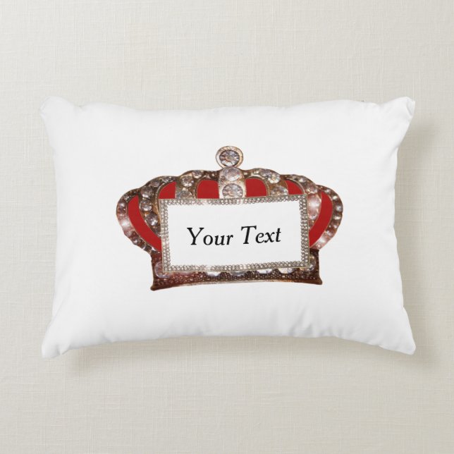 Personalised “Royal Crown” Decorative Cushion (Front)
