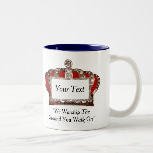 Personalised Royal Crown Two-Tone Coffee Mug
