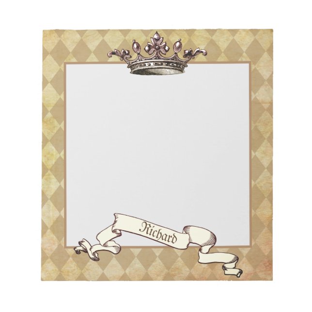 Personalised Royal Decree  Notepad (Front)