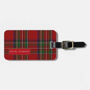 Personalised Royal STEWART Tartan Mens Luggage Tag