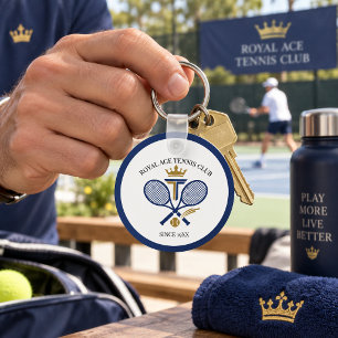 Personalised Royal Tennis Club Since Year Racquets Key Ring