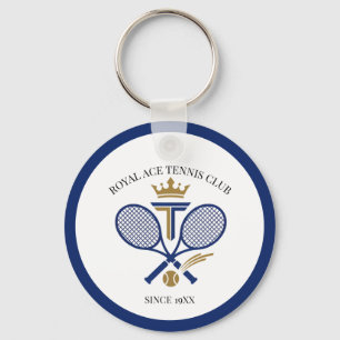 Personalised Royal Tennis Club Since Year Racquets Key Ring