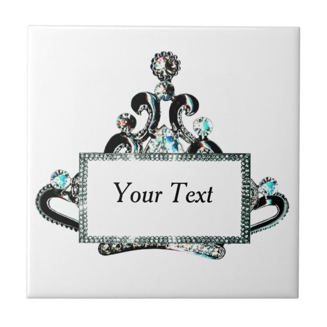 Personalised Royal Tiara Ceramic Tile (Front)