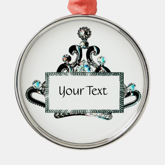Personalised Royal Tiara Metal Ornament (Front)