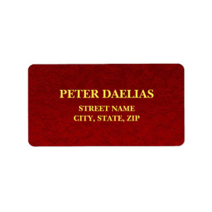 Personalised Royal Velvet Pattern Print Label