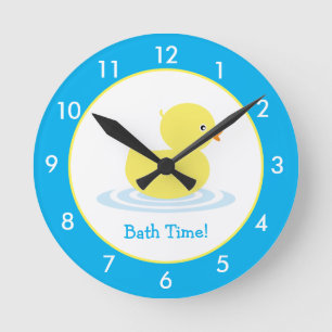 Personalised Rubber Duck Bathroom Custom Round Clo Round Clock
