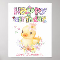 Personalised Rubber Duck First Birthday