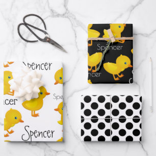 Personalised Rubber Ducky Wrapping Paper Sheet