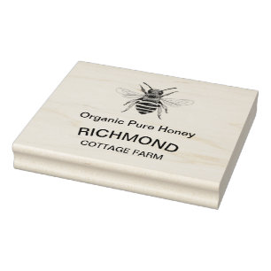 Personalised Rubber Stamp - Organic Pure Honey