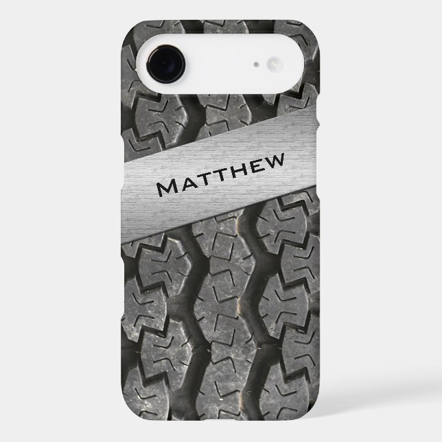 Personalised Rubber Tire Treads iPhone 6 Plus Case (Back)