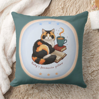 Personalised Ruby Cat Magical Cosy Reading Pillow