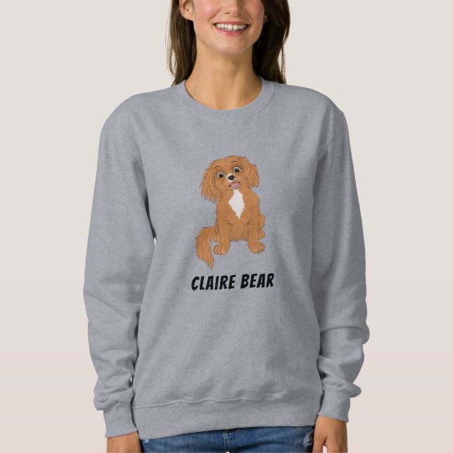 Personalised Ruby Cavalier King Charles Spaniel    Sweatshirt (Front)