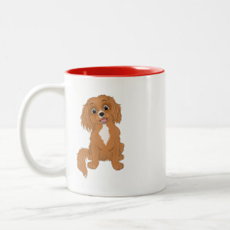 Personalised Ruby Cavalier King Charles Spaniel   Two-Tone Coffee Mug