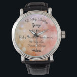 Personalised Ruby Wedding Anniversary Watch<br><div class="desc">Gorgeous personalised Husband Ruby Wedding Anniversary Watch.</div>