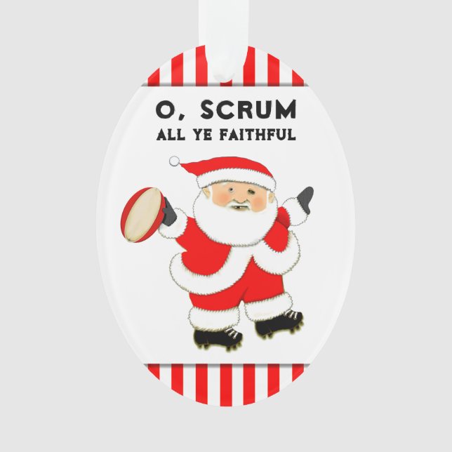 Personalised Rugby Collectable Ornament (Front)