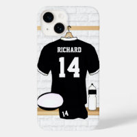 Personalised Rugby Jersey Black and White