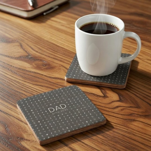 Personalised Runic Symbols Stone Coaster for Dads (Creator Uploaded)