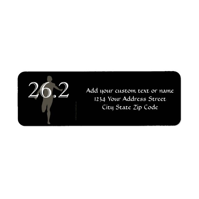 Personalised Runner Marathon Keepsake 26.2 Return Address Label (Front)
