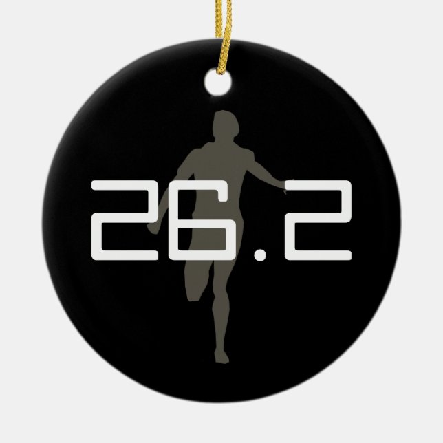 Personalised Runner Marathon Keepsake Ornament (Front)