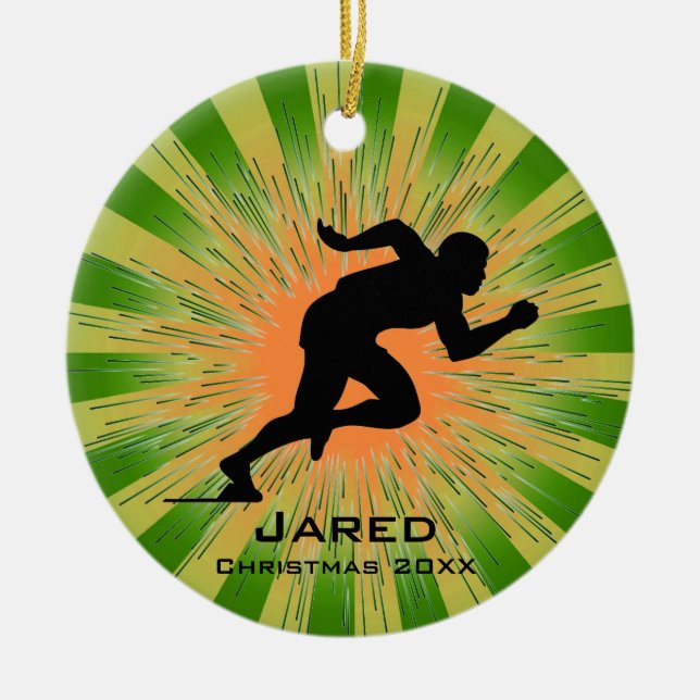 Personalised Runner Ornament (Front)