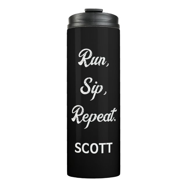 Personalised Runner Water Bottle Custom Name  (Front)