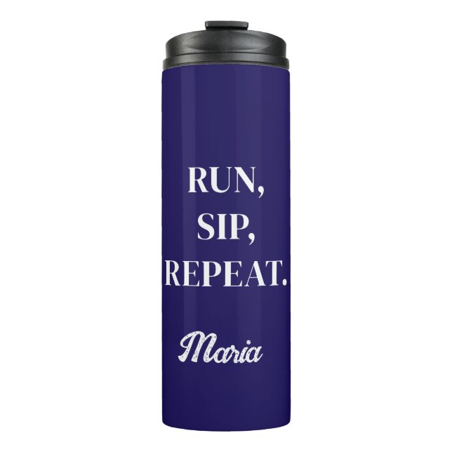 Personalised Runner Water Bottle Custom Name  (Front)