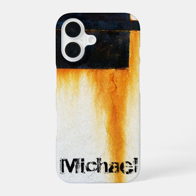 Personalised  -  Rusted Bar Wall iPhone 16 Case (Back)