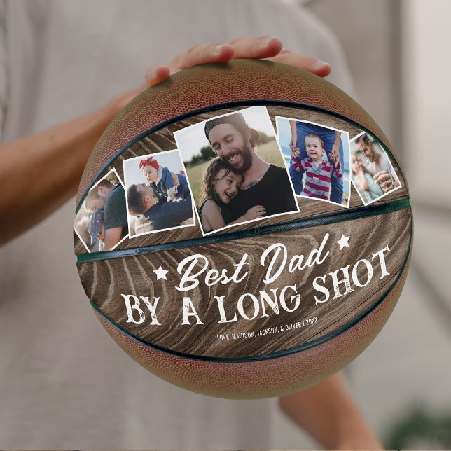 Personalised Rustic “Best Dad by a Long Shot” Basketball (Creator Uploaded)