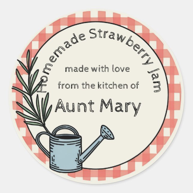 Personalised Rustic Countrycore Canning Labels (Front)