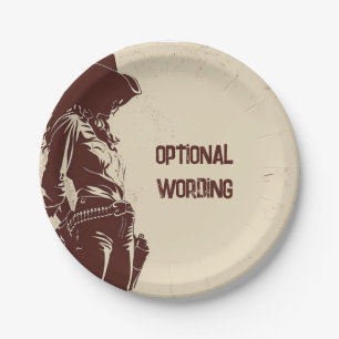 Personalised Rustic Cowgirl Western Party  Paper Plate