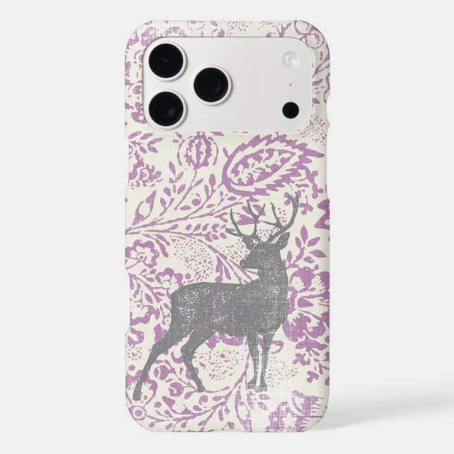 Personalised Rustic Deer Vintage Floral Geometric (Back)