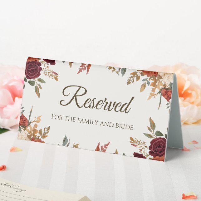 Personalised Rustic Fall Floral Reserved  (In SItu (Wedding))
