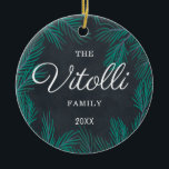 Personalised Rustic Farmhouse Family Name Custom Ceramic Ornament<br><div class="desc">Personalised Rustic Farmhouse Family Name Custom Ceramic Ornament. Personalise with your custom information on both front and back.</div>