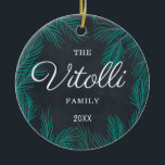 Personalised Rustic Farmhouse Family Name Custom Ceramic Ornament<br><div class="desc">Personalised Rustic Farmhouse Family Name Custom Ceramic Ornament. Personalise with your custom information on both front and back.</div>