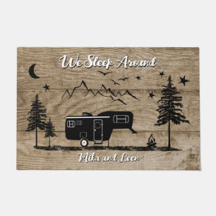 Personalised Rustic Fifth Wheel Doormat