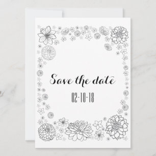Personalised rustic floral wedding invite