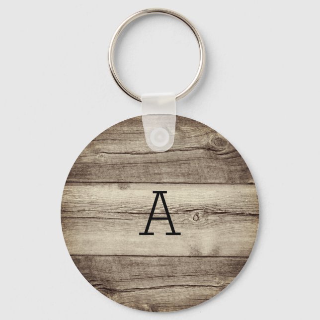 Personalised Rustic Key Ring (Front)