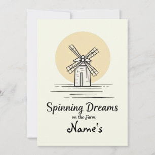Personalised Rustic Line Art Card