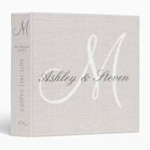 Personalised Rustic Linen with White Monogram