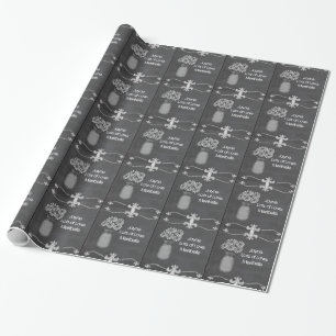 Personalised Rustic mason jar chalkboard gift wrap